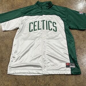 90s Y2K Vintage Nike Boston Celtics Warm-Up Jersey / Jacket - Men's Large Team